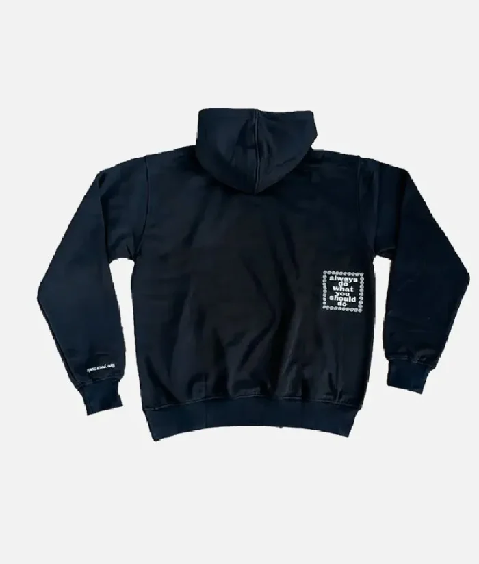 Adwysd Always Black Fingerprint Black Hoodie
