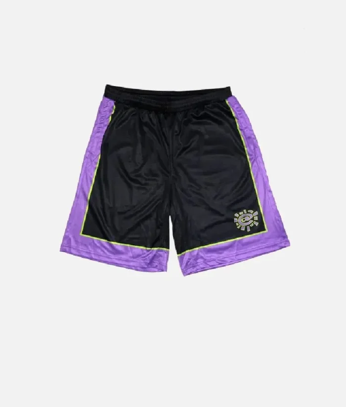 Adwysd Always Court Black Purple Shorts