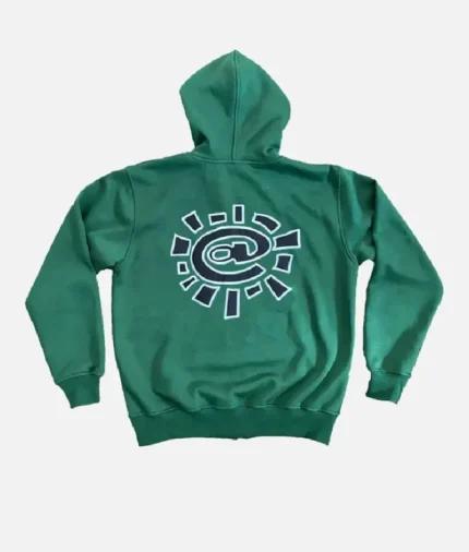 Adwysd Always Zip Up Hoodie Green
