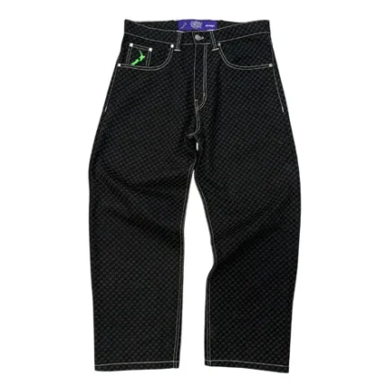 Adwysd Always Laser Print Unisex Black Denim