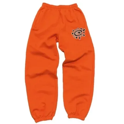 Adwysd Relaxed Embroidery Joggers Orange