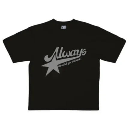 Always Star Up Tshirt Black