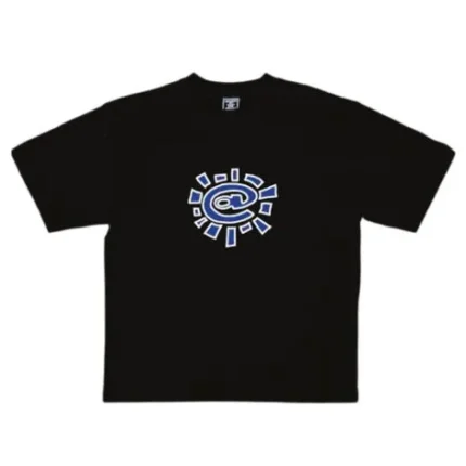 Blue White Logo @Sun Tshirt Black